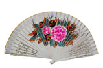 White Fan Decorated with Flowers and Painted by Both Faces 4.959€ #503281112